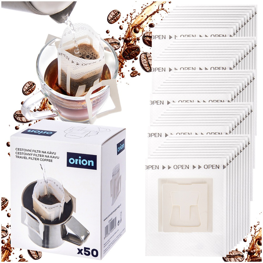 Jednorázové filtry na kávu a čaj, 50 ks.