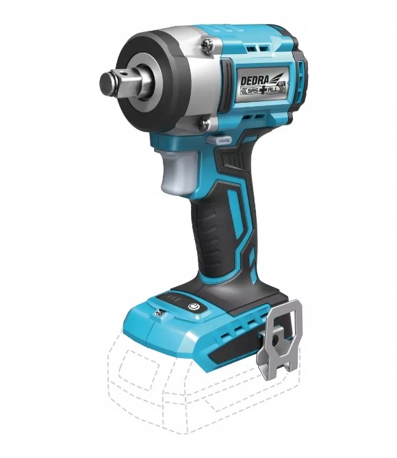 Akumulátorový Rázový Uťahovák Bezuhlíkový 350Nm 1/2" aku. 18V Dedra Sas+all