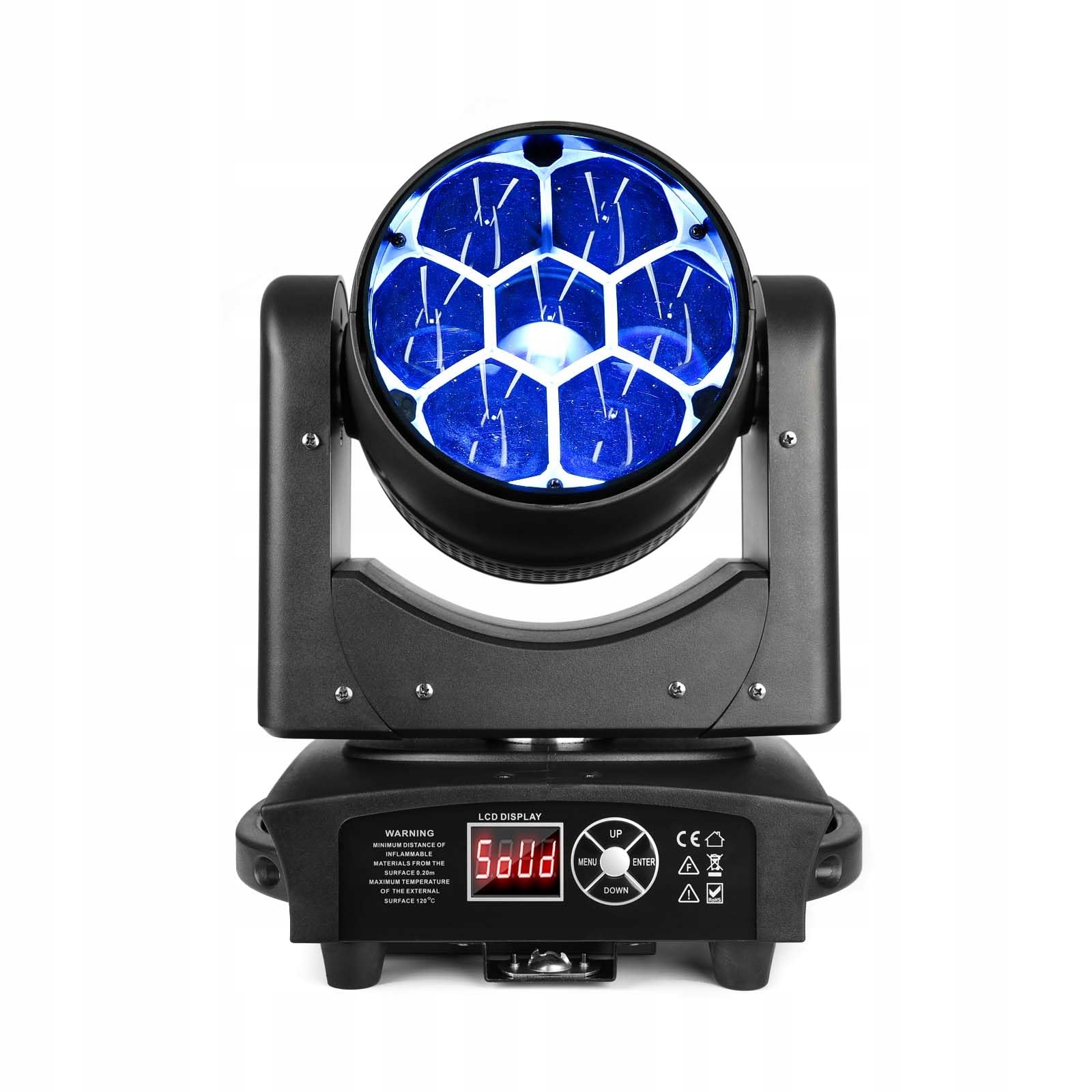 Led pohyblivá hlava 7x40W Rgbw 4v1 stroboskop osvětlení pro scénu večírku