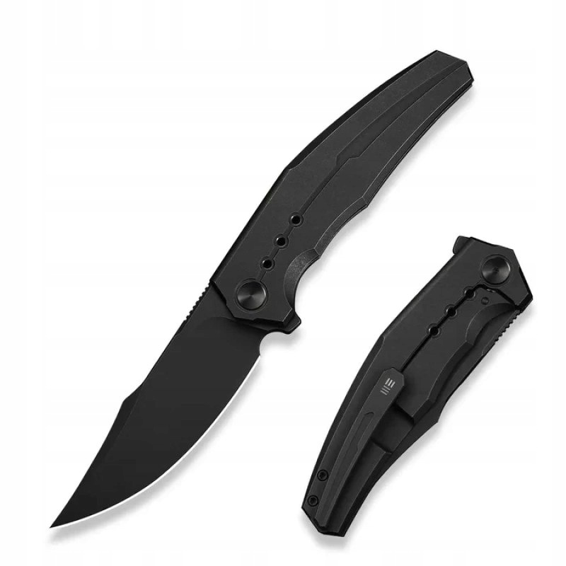 Nůž skládací WeKnife Kyklos Black Titanium, Black Stonewashed M390 (WE23086