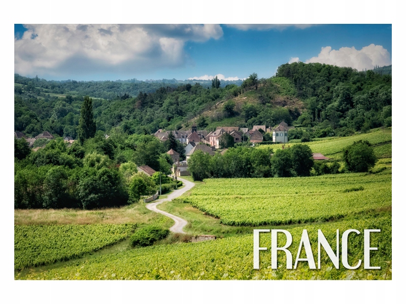 

Francja Wioska Krajobraz Magnes na lodówkę