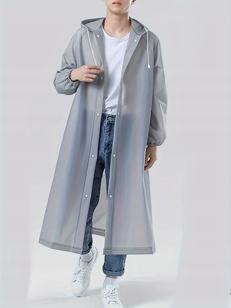 PELERYNA PRZECIWDESZCZOWA PŁASZCZ OCHRONNY DLA DOROSŁYCH MŁODZIEŻY SZARA Kolor szary