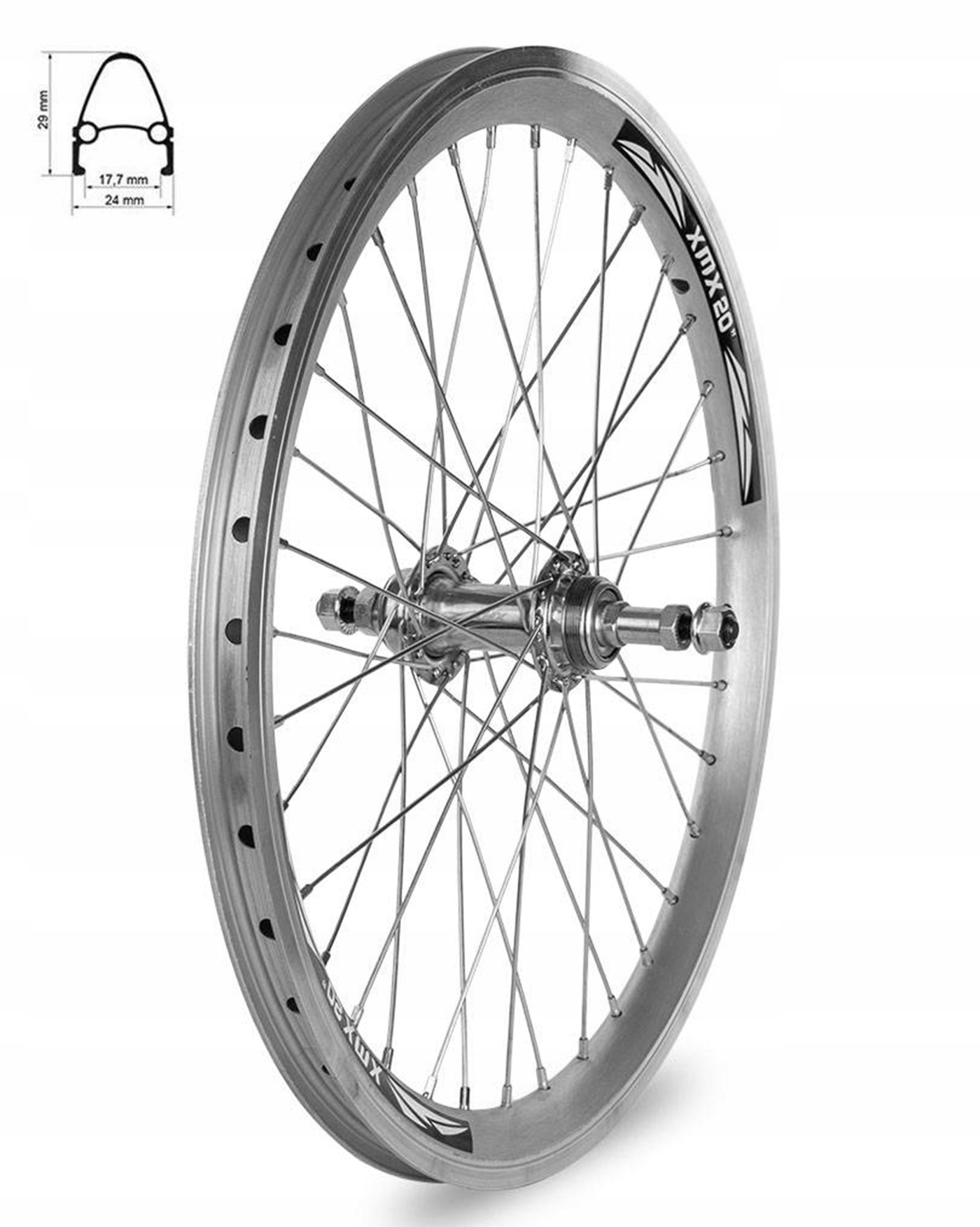 KOŁO ROWEROWE TYLNE POD WOLNOBIEG 6-7 RZĘDOWY OBRĘCZ STOŻEK Z OPASKA 20"