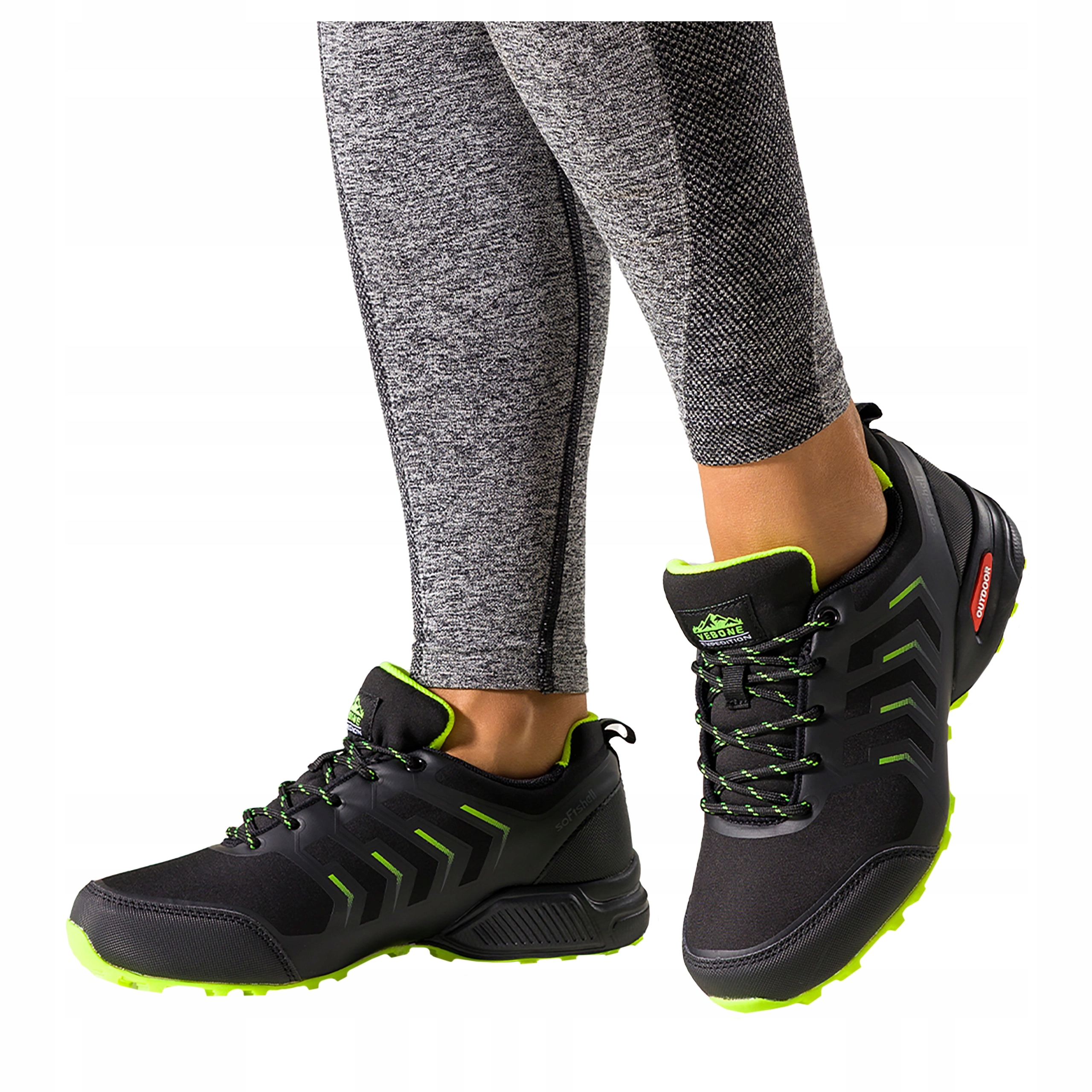 Dámské Trekingové Boty Černé Sportovní Pohodlné Softshell Šněrovací vel. 38