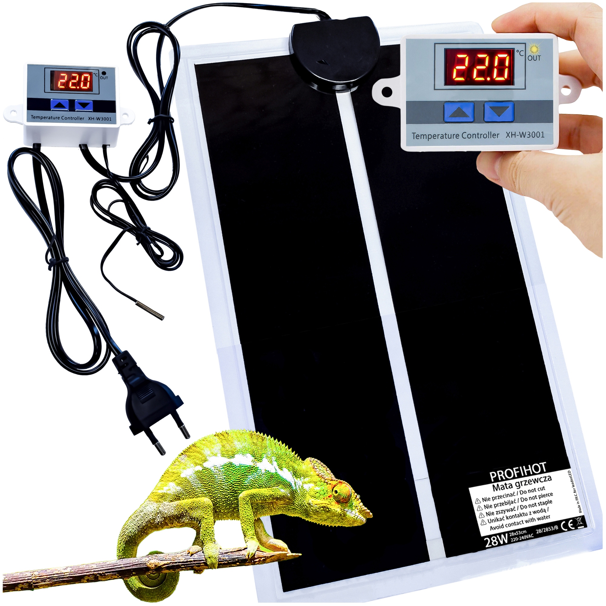 Levně Topný Rohož S Termostatem Terárium Rostlin Sazenice 28x53 cm 28 W