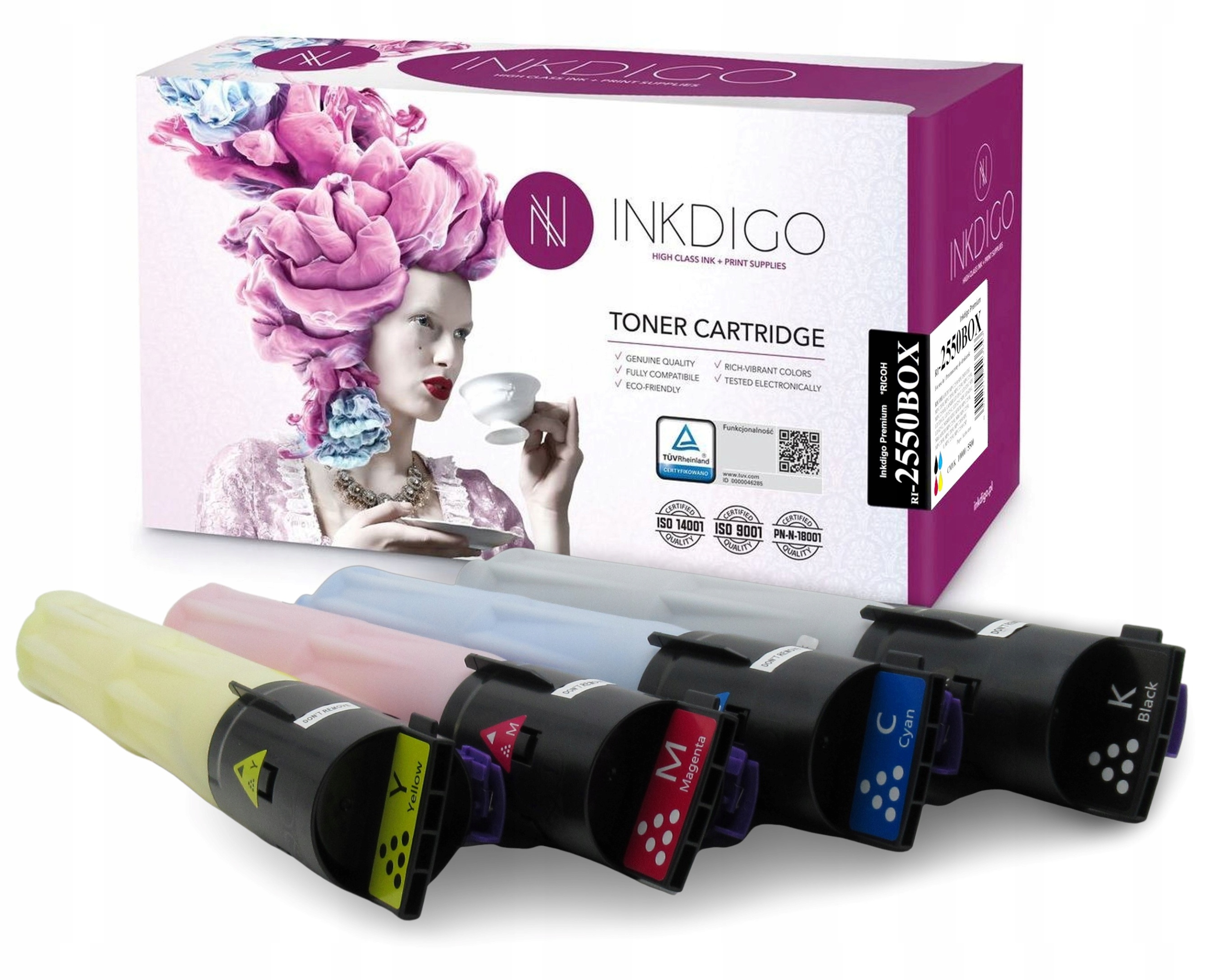 4x náhradní toner pro Ricoh Aficio Mpc 2030 2050