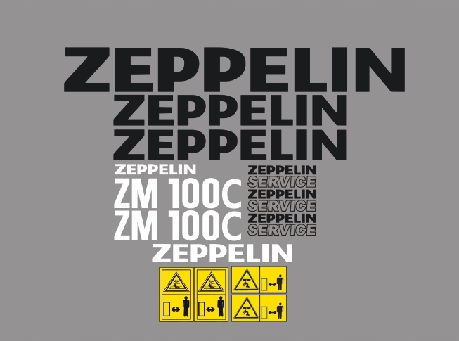 Samolepky s nálepkou Zeppelin ZM100