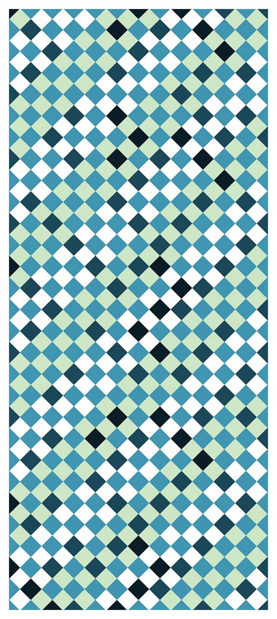 Fototapeta Geometrické kosočtverce modrozelená abstrakce 91x211 lepidlo