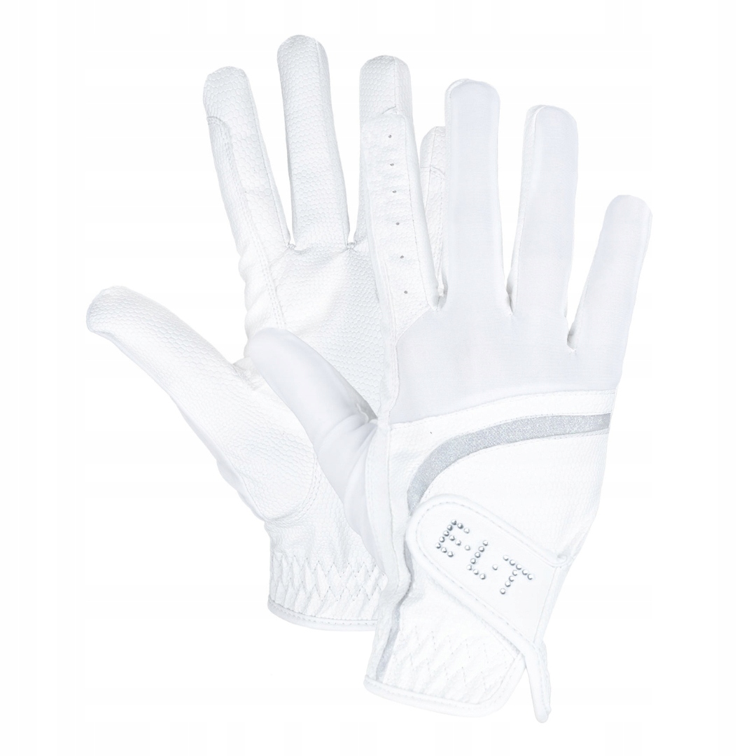 Jezdecké rukavice Noelle se zapínáním Elt Xs. Bílá