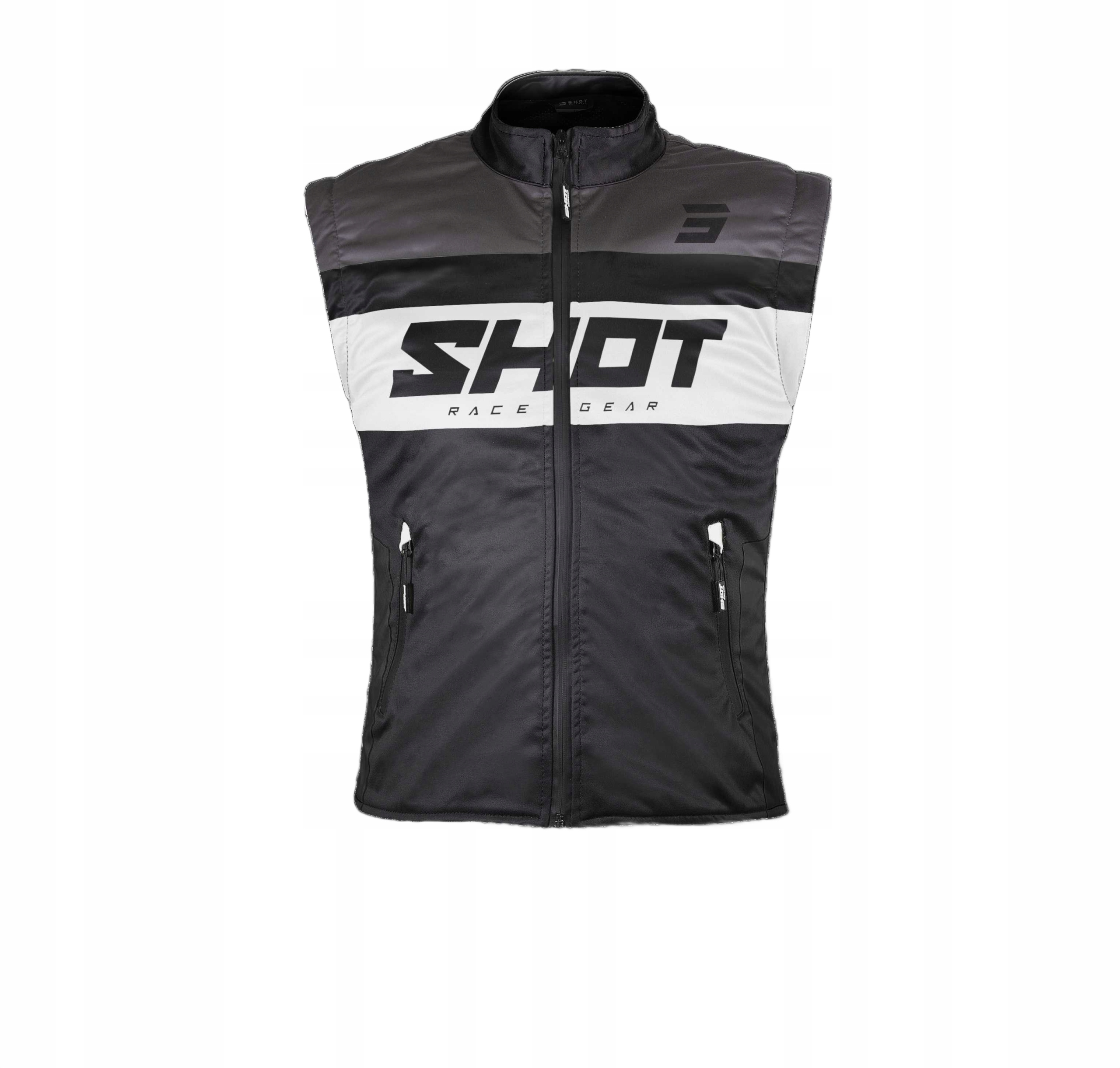 Motocyklová Vesta Shot Bodywarmer Lite Black/white 3XL A08-15A1-A04-13