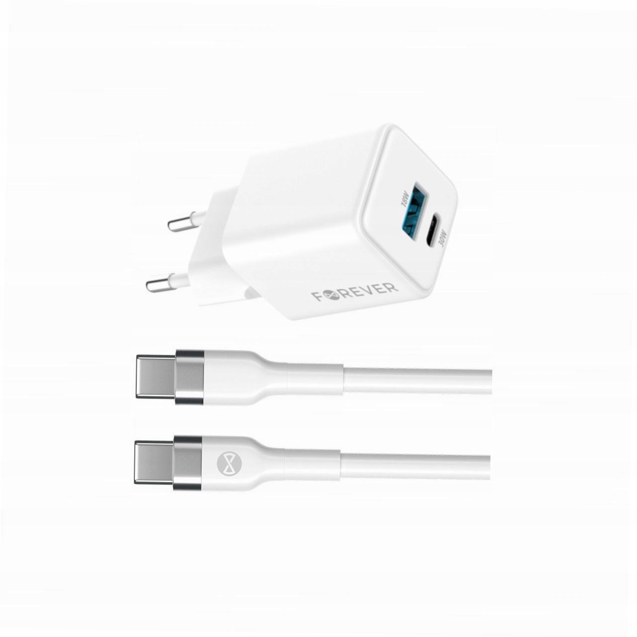 Szybka ładowarka GaN 30W 2 wejścia długim z kablem 2m do Realme 9