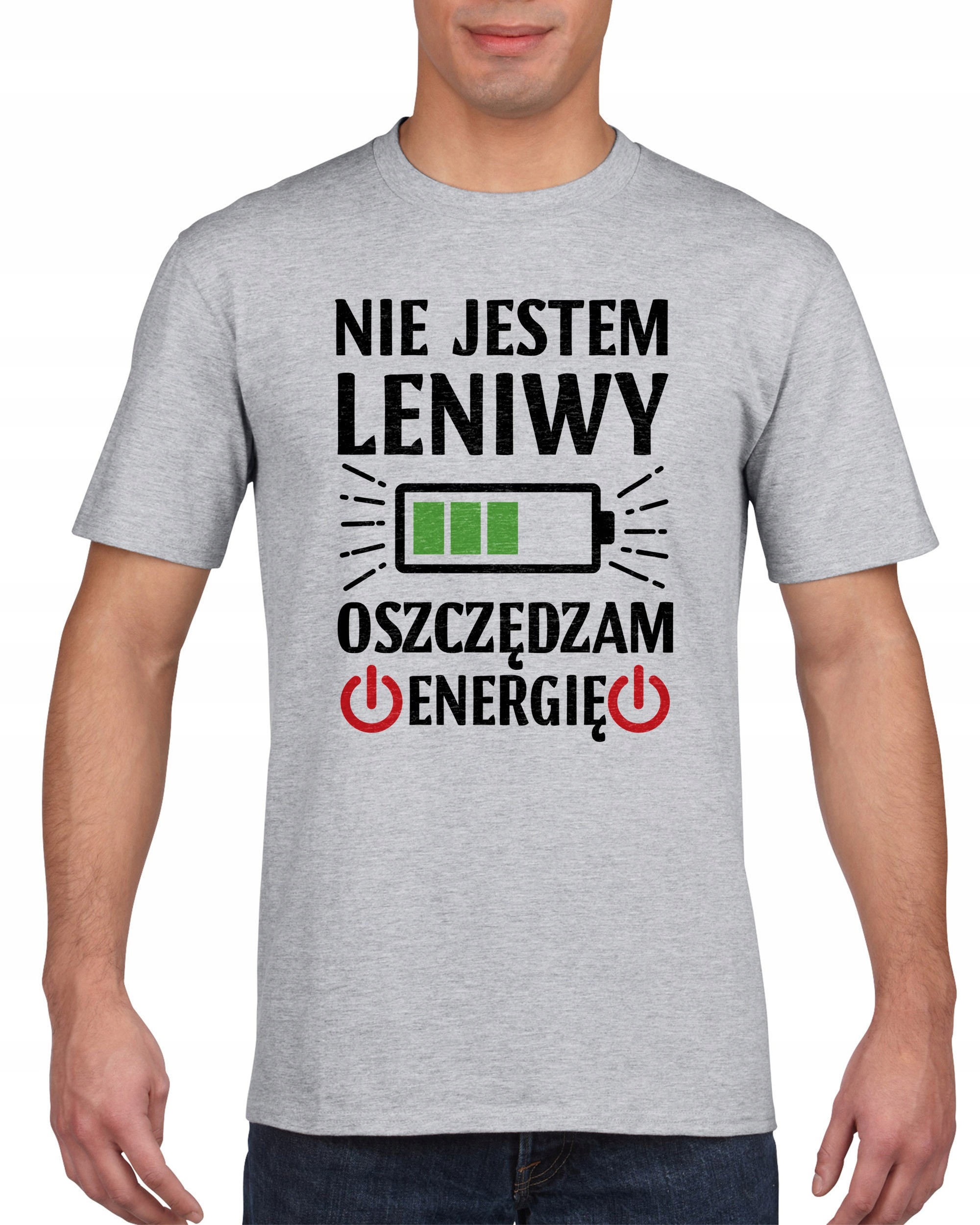 

Koszulka męska Nie jestem leniwy S