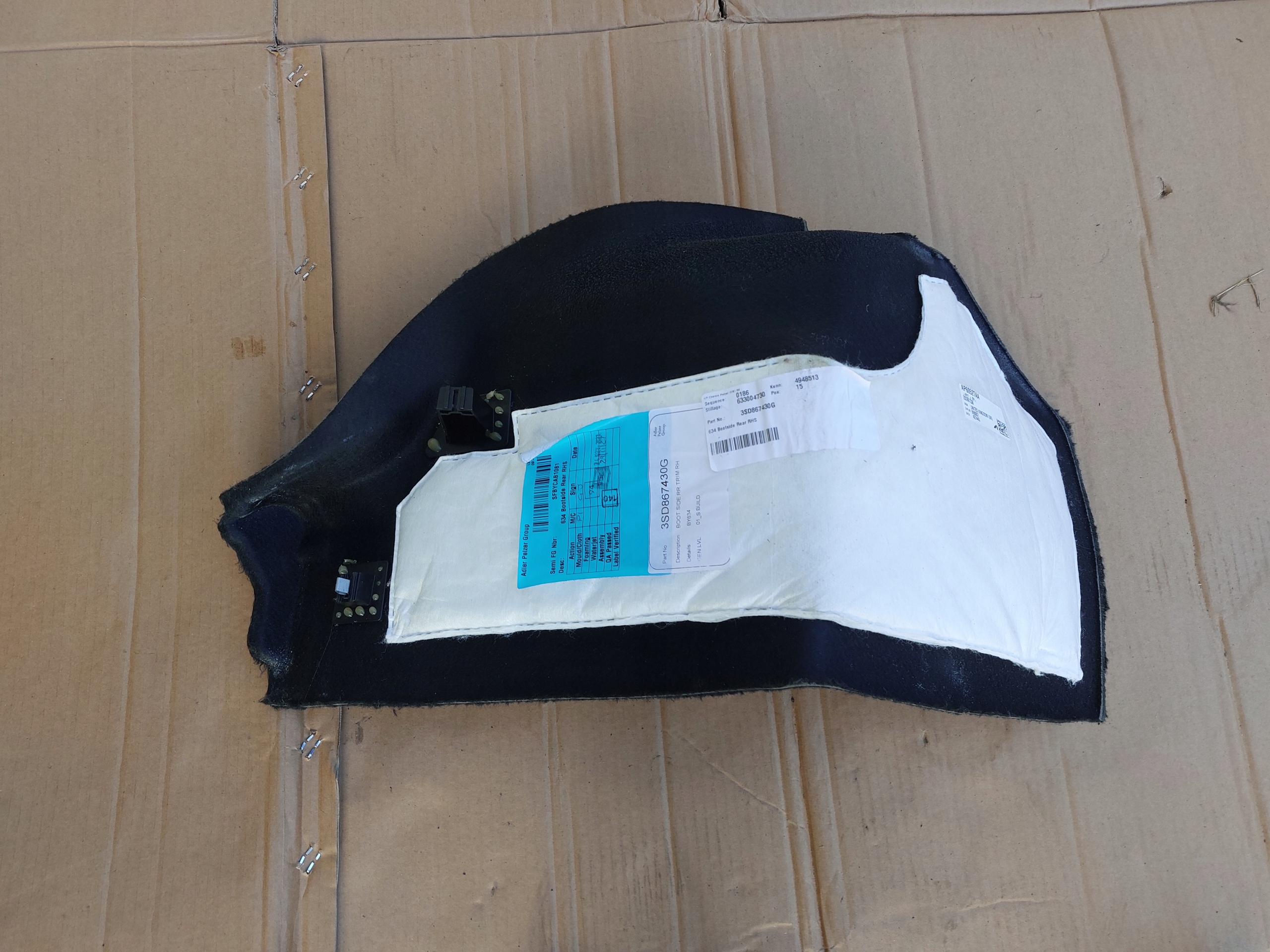 boot upholstery right BENTLEY CONTINENTAL GT 21r