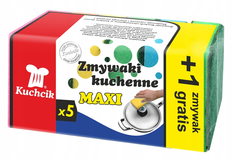 

Zmywaki Zmywak Gąbka Kuchenna Maxi 5+1szt Kuchcik