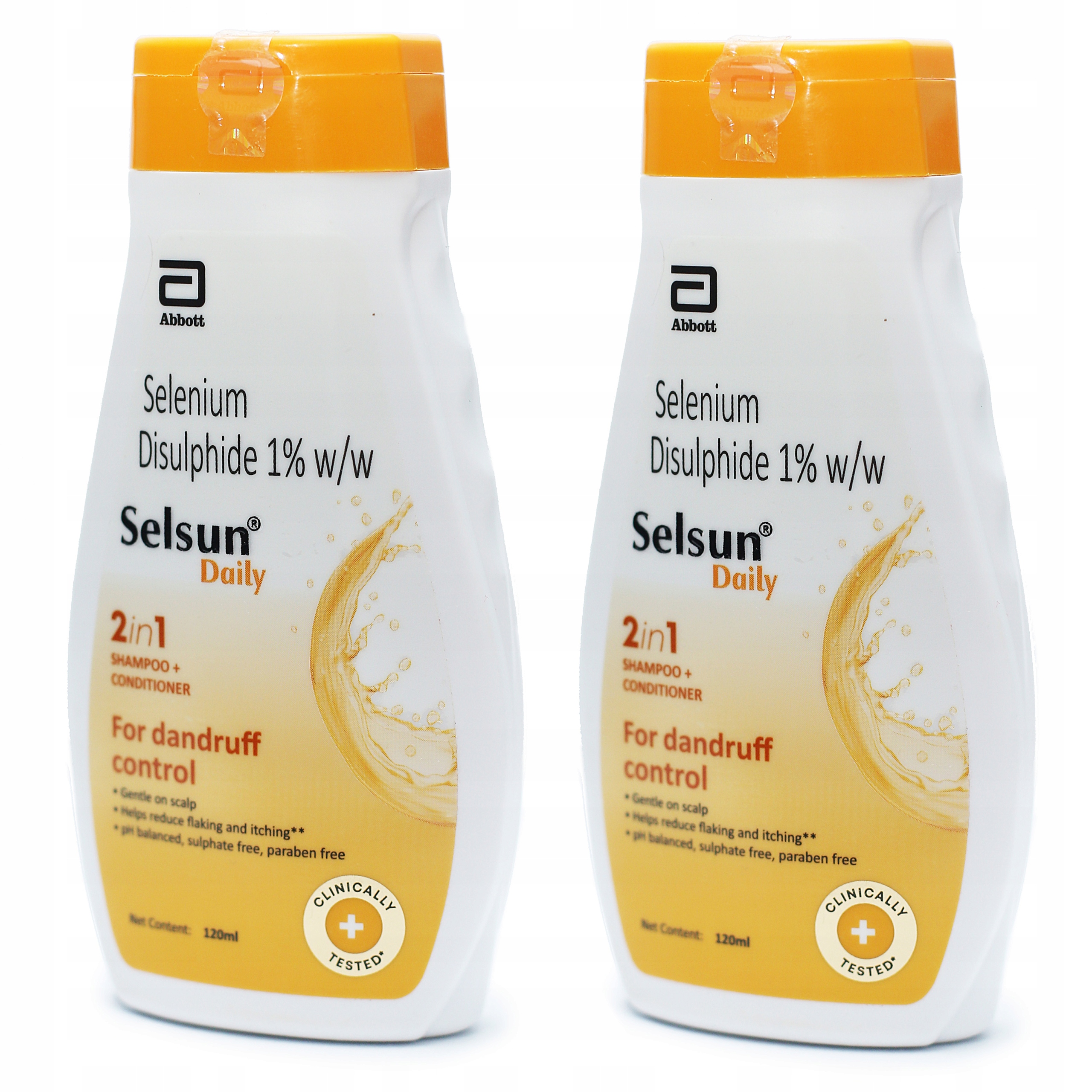2x Selsun Daily 1% Abbott Šampon proti lupům Kondicionér 2v1 120 ml