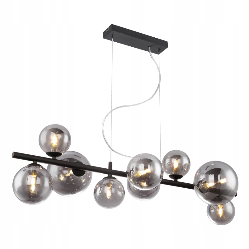 Chrómované bublinky závesná lampa trám Globo Riha