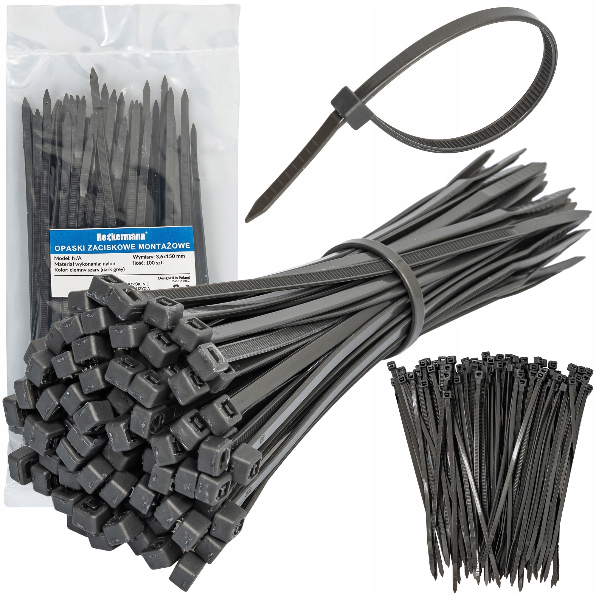 Opaski Zaciskowe Mocne Trytytki 3,6x150mm 100 Szt