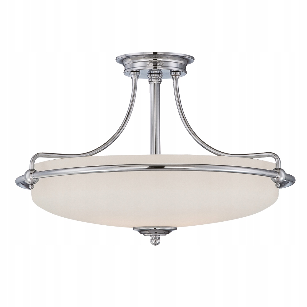 Stropná lampa poloplafon leštená chróm 4 svetelné zdroje Griffin Quoizel