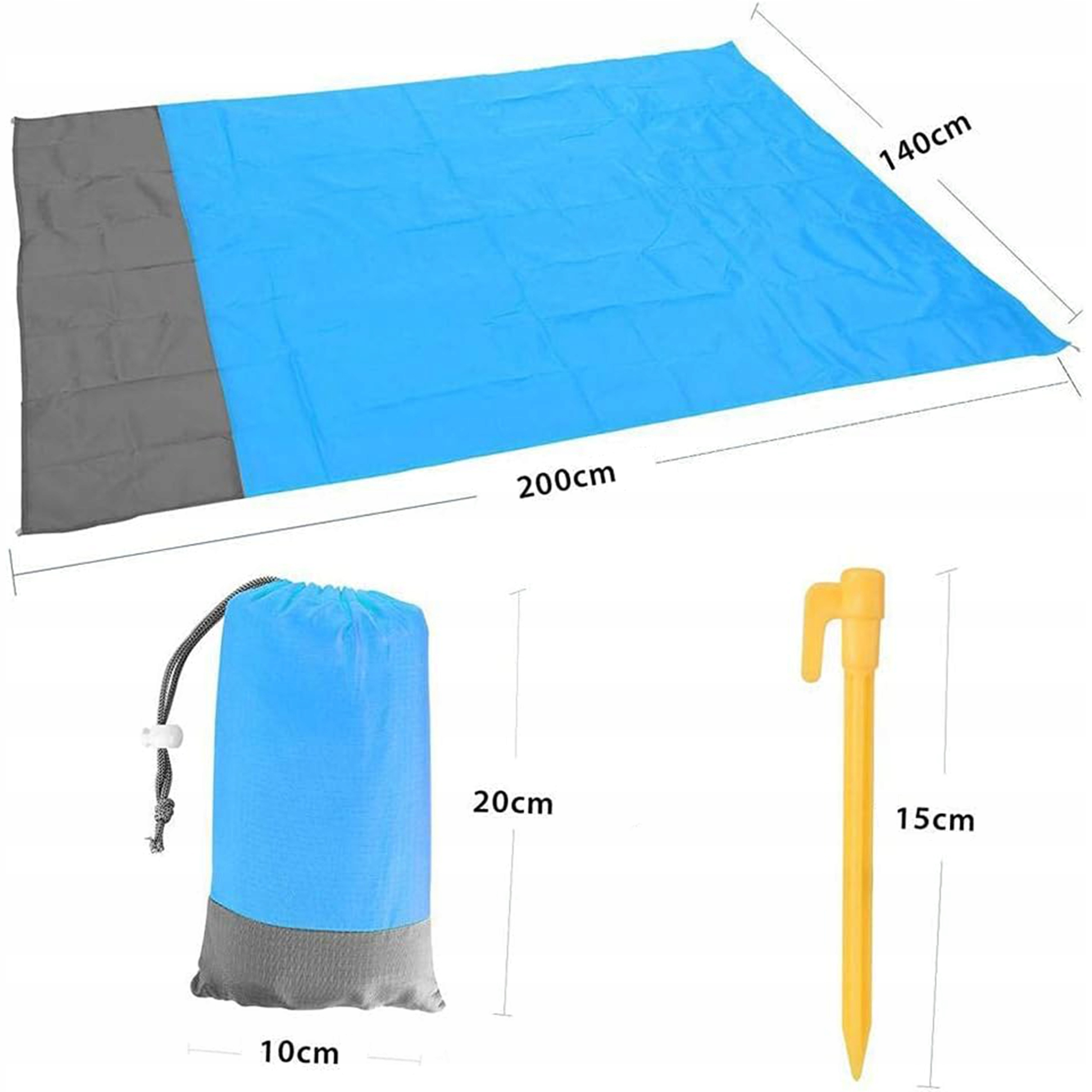 DUŻA MATA plażowa XXL KOC PIKNIKOWY WODOODPORNY 200 x 140 cm + POKROWIEC Rodzaj mata