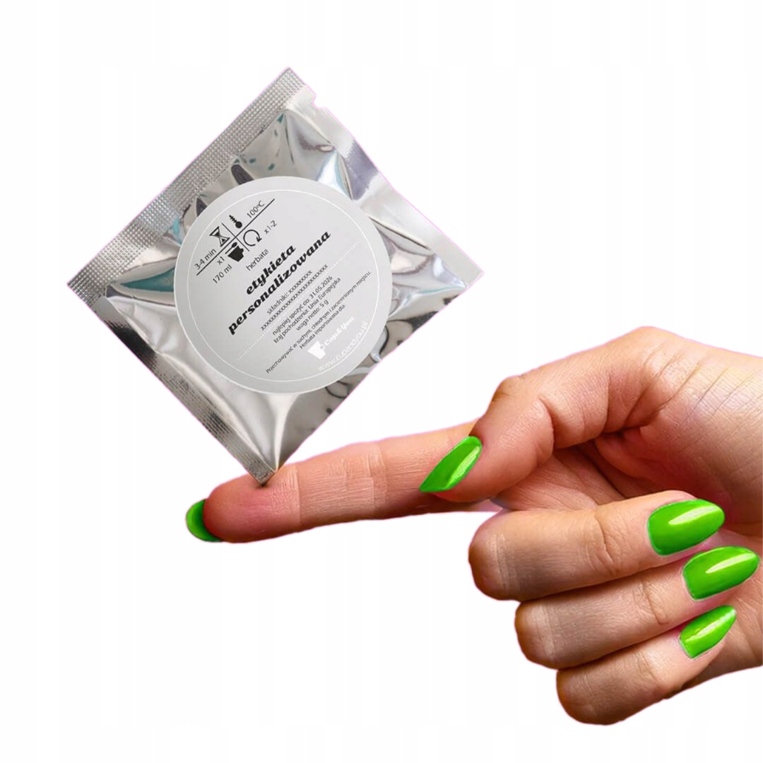 Personalizované sáčky s čajem pro svatební hosty mladého páru 150 ks