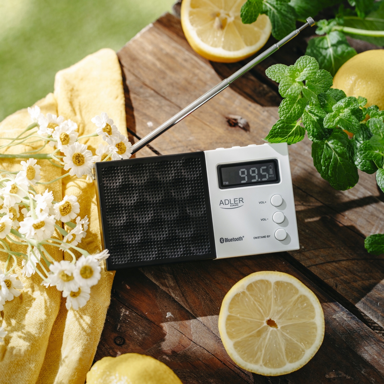 Radio Cyfrowe PLL AM/FM AD 1908 Bluetooth 5.0 USB/SD Budzik