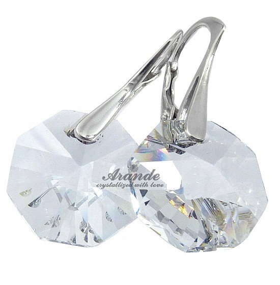 Krystaly krásné náušnice přívěsek Crystal Stříbro