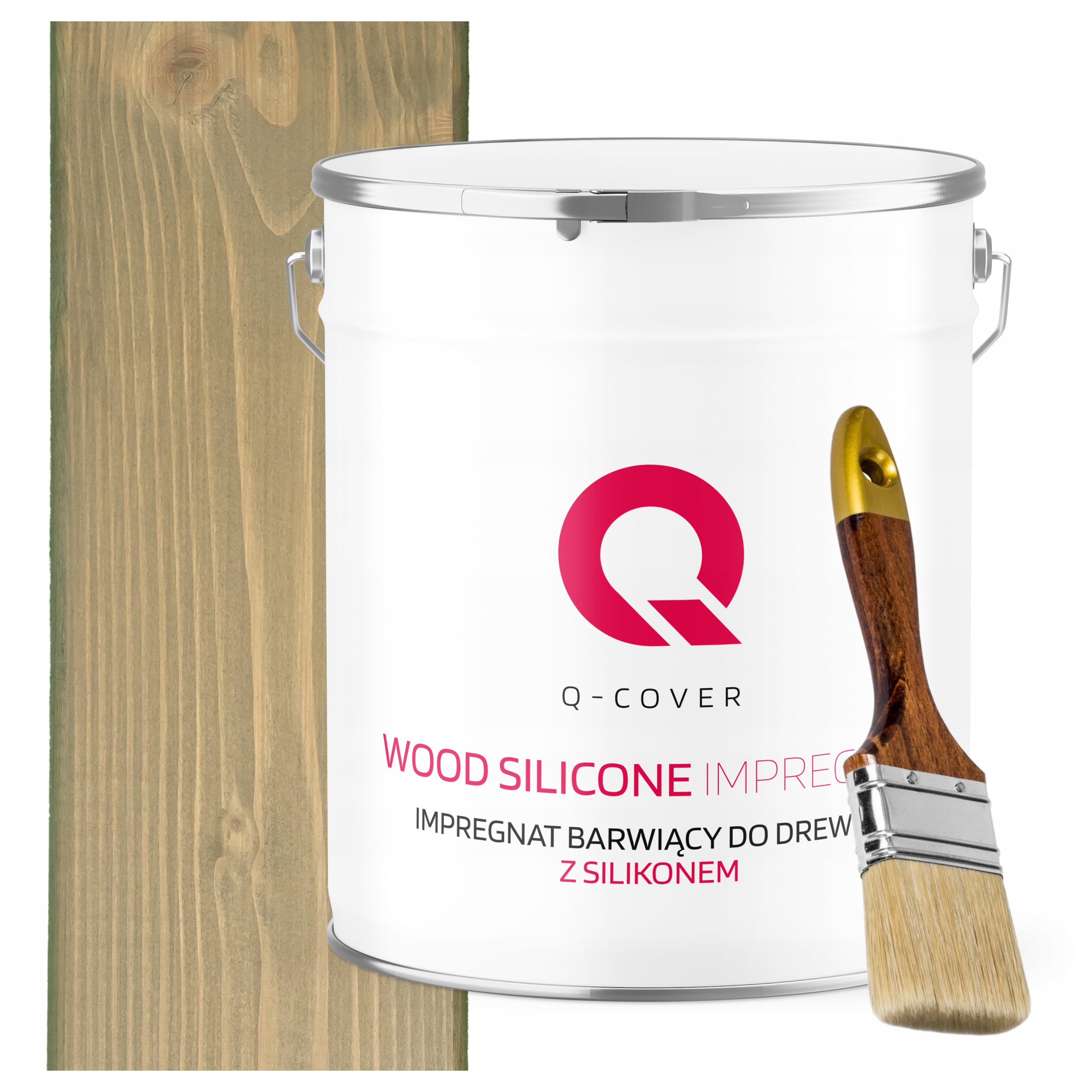 Impregnace Na Dřevo Extra Barva Se Silikonem Chránící Šedou Barvu, Žlutá 5 L Štětec