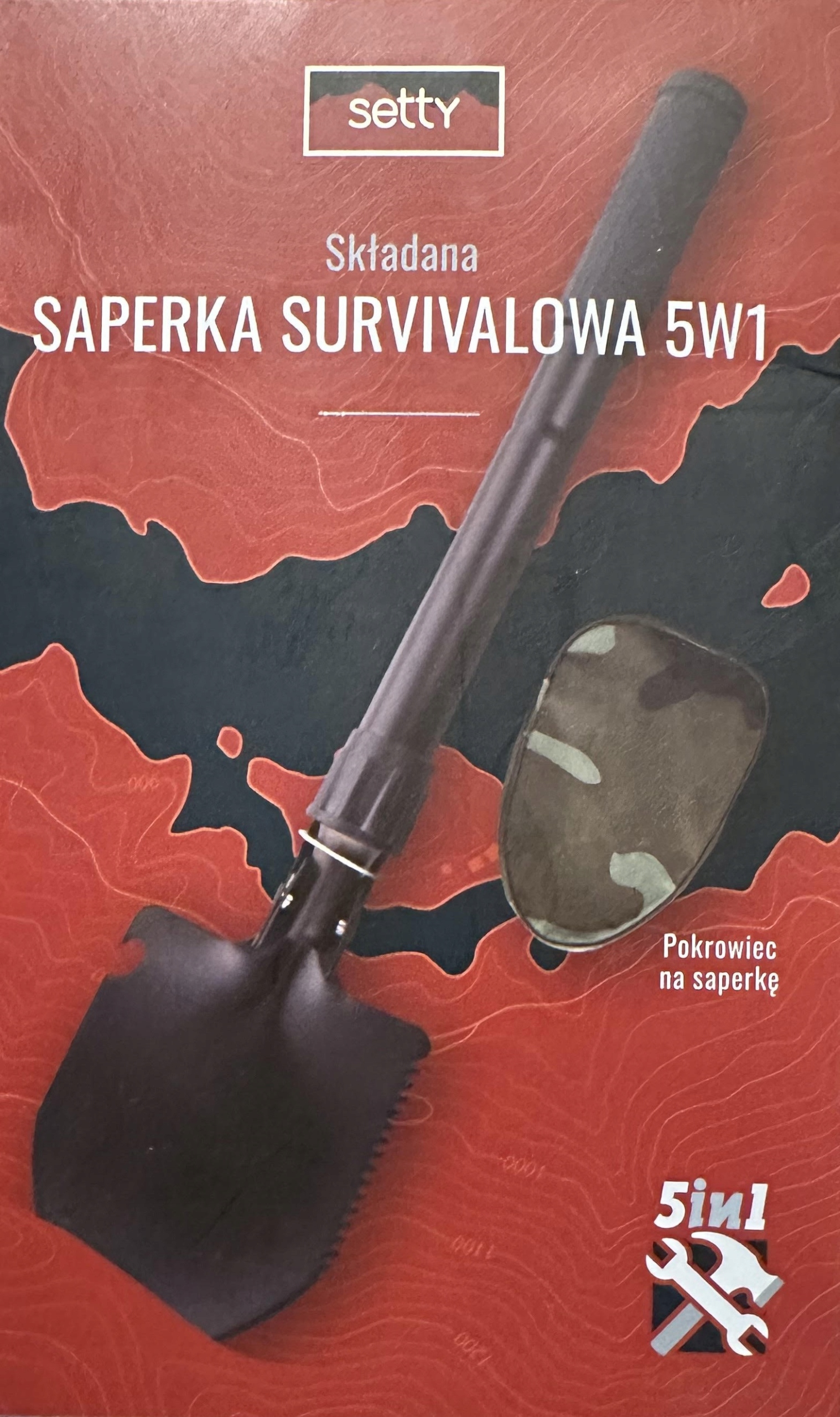 Mini SAPERKA SURVIVALOWA 5W1 SETTY