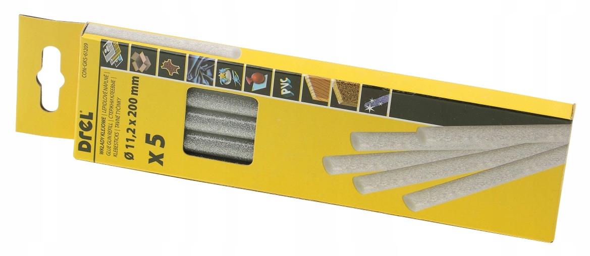 WKŁADY KLEJOWE BROKATOWE DO PISTOLETU SREBRNE 5x EAN (GTIN) 5902143161677