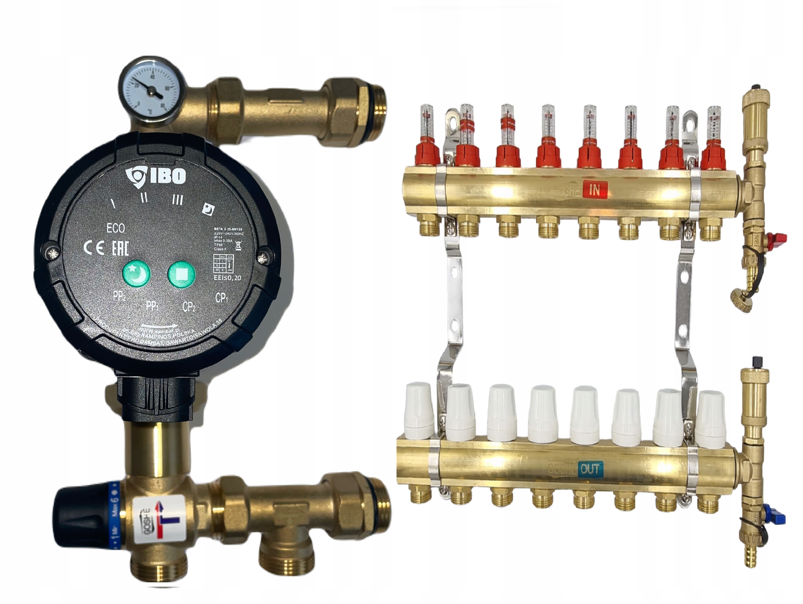 Rozdeľovač Podlahy 8 Čerpacia Skupina Beta Goshe