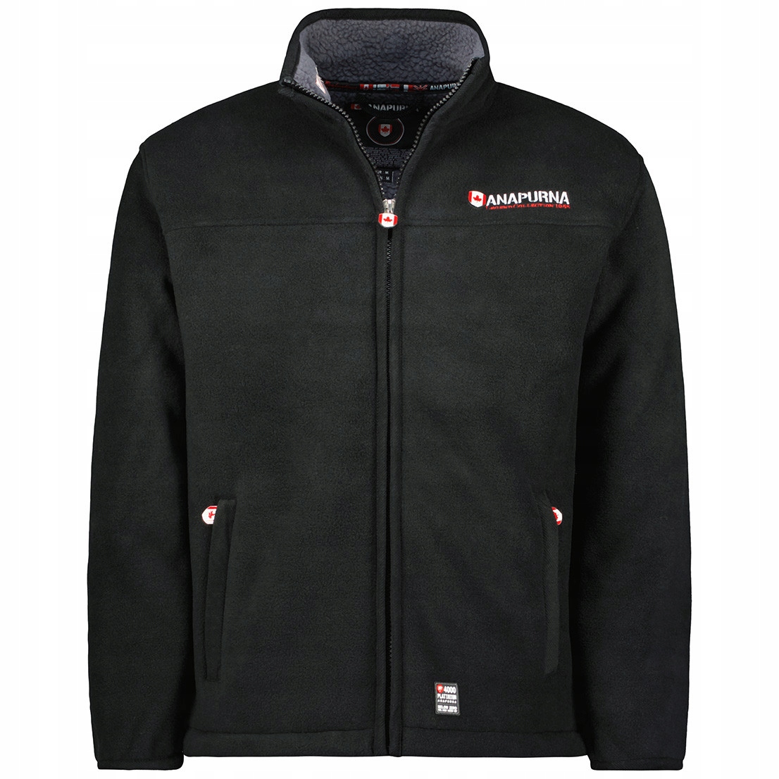 Anapurna mikina pánská Uganda Men 007 s kožíškem S černá