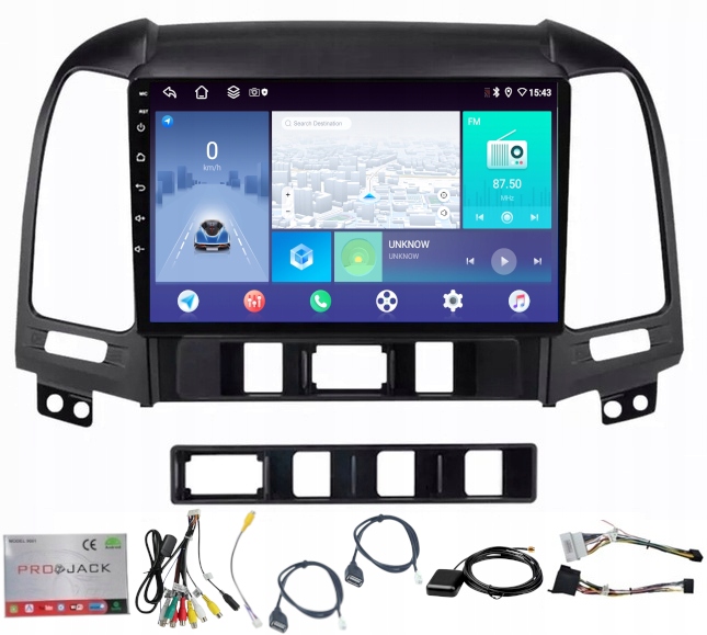 Rádio Navigácia Carplay Gps Android Hyundai Santa Fe 2006-2012 4GB 64GB Sim