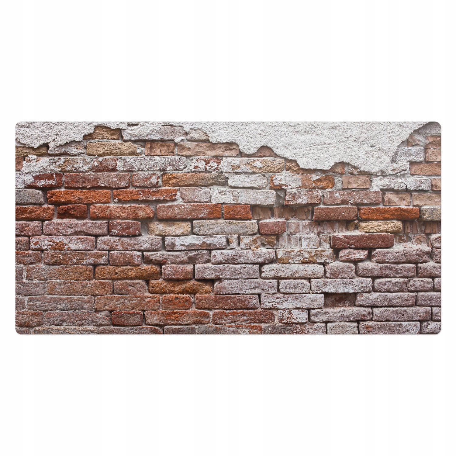 Protiskluzová podložka na psací stůl Nahé cihly v industriálním stylu 100 x 50 cm