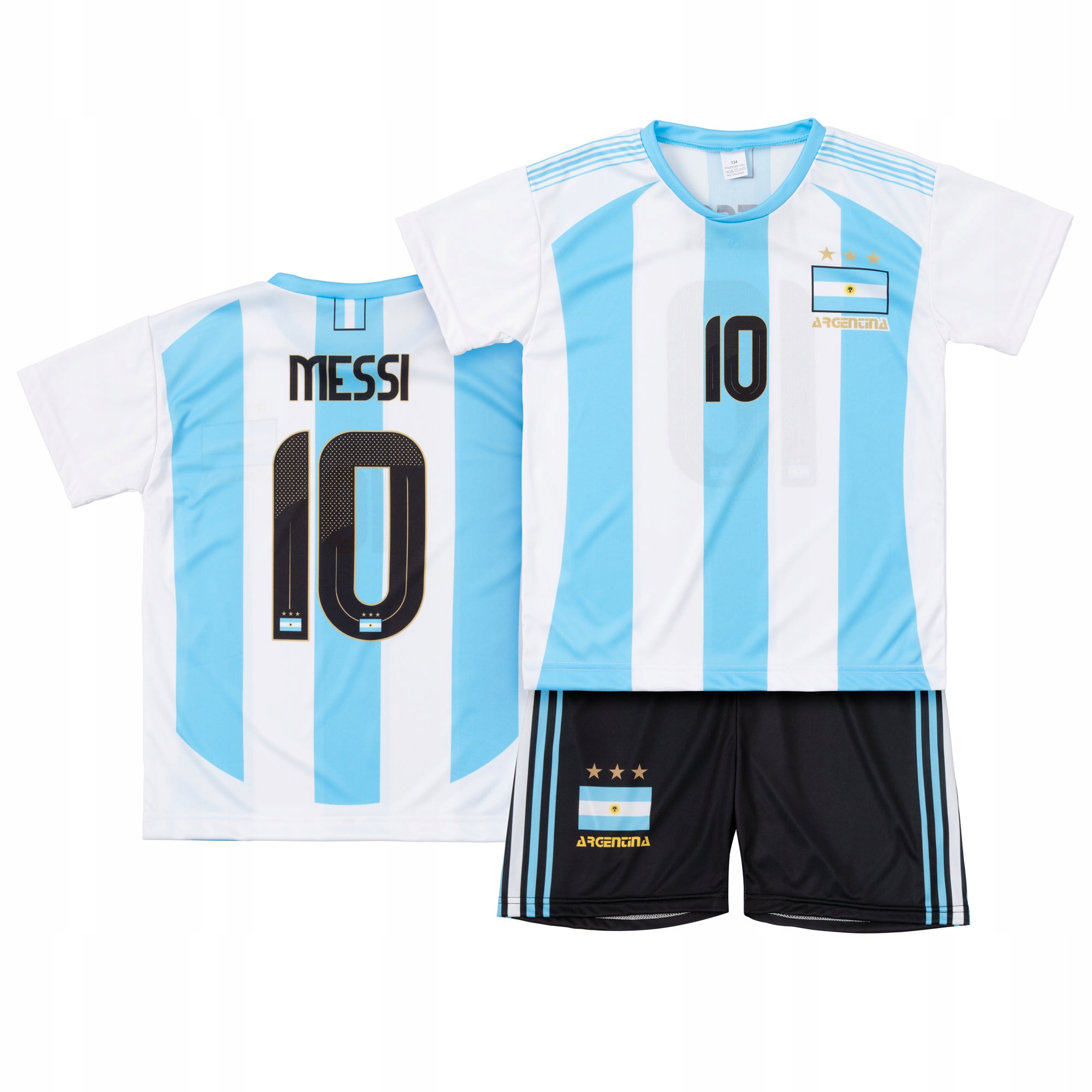 Strój komplet piłkarski Messi Argentyna 10 rozm.116