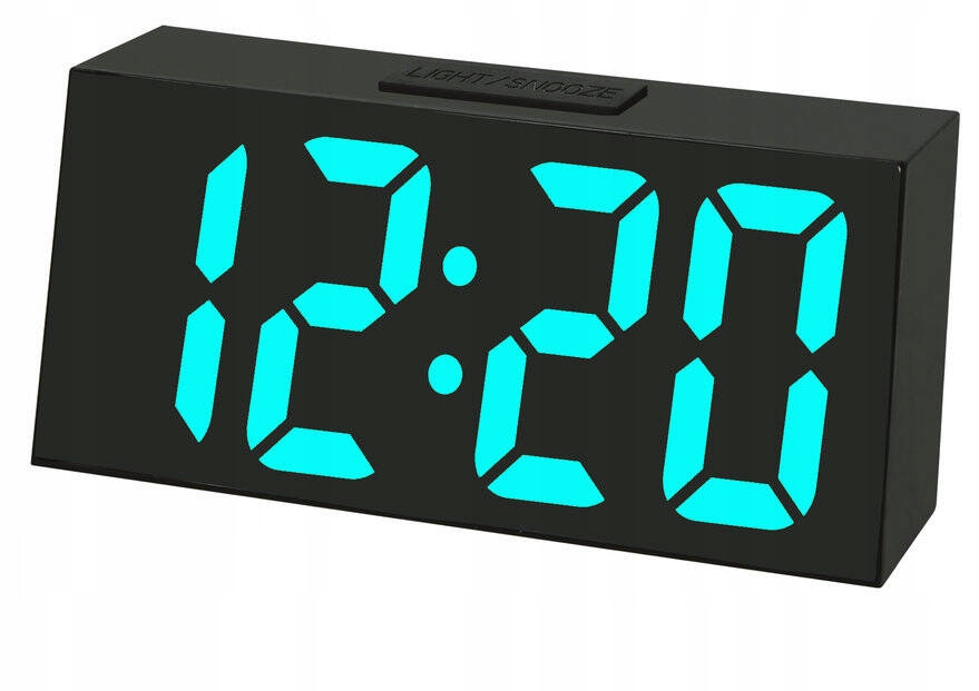 Modrý Čitelný Led Budík S Teploměrem Jvd SB3628.4, Tři Alarmy