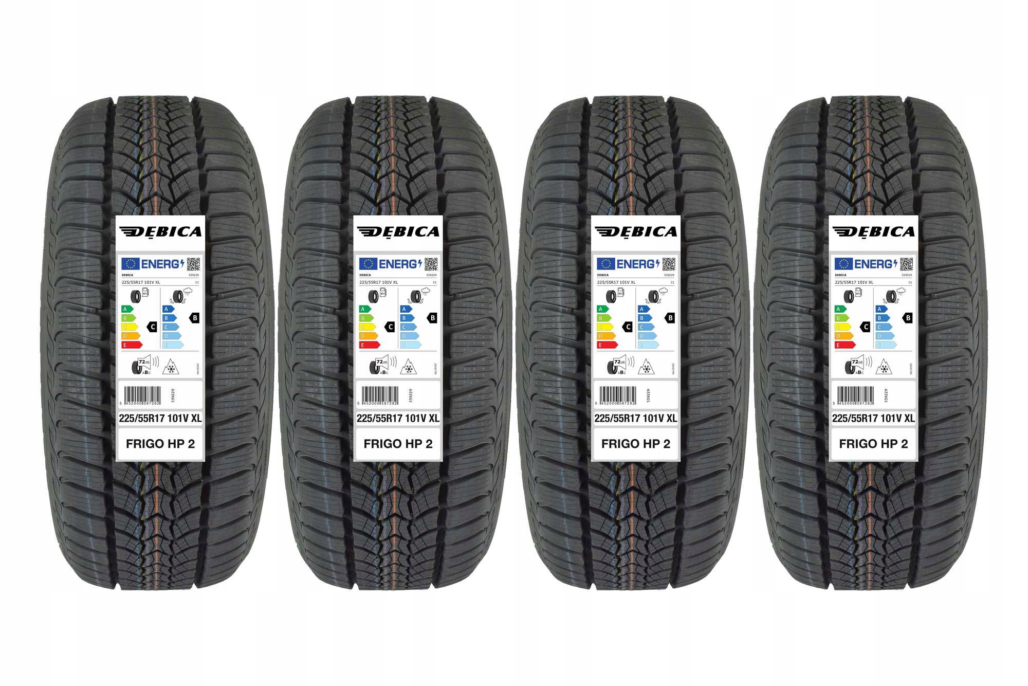 4 Opony zimowe 225/55R17 Dębica Frigo Hp 2