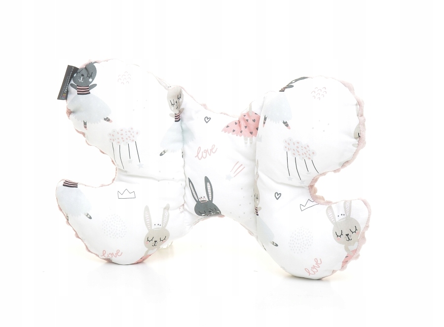 MILUTKA poduszka podróżna MOTYLEK ZAGŁÓWEK minky