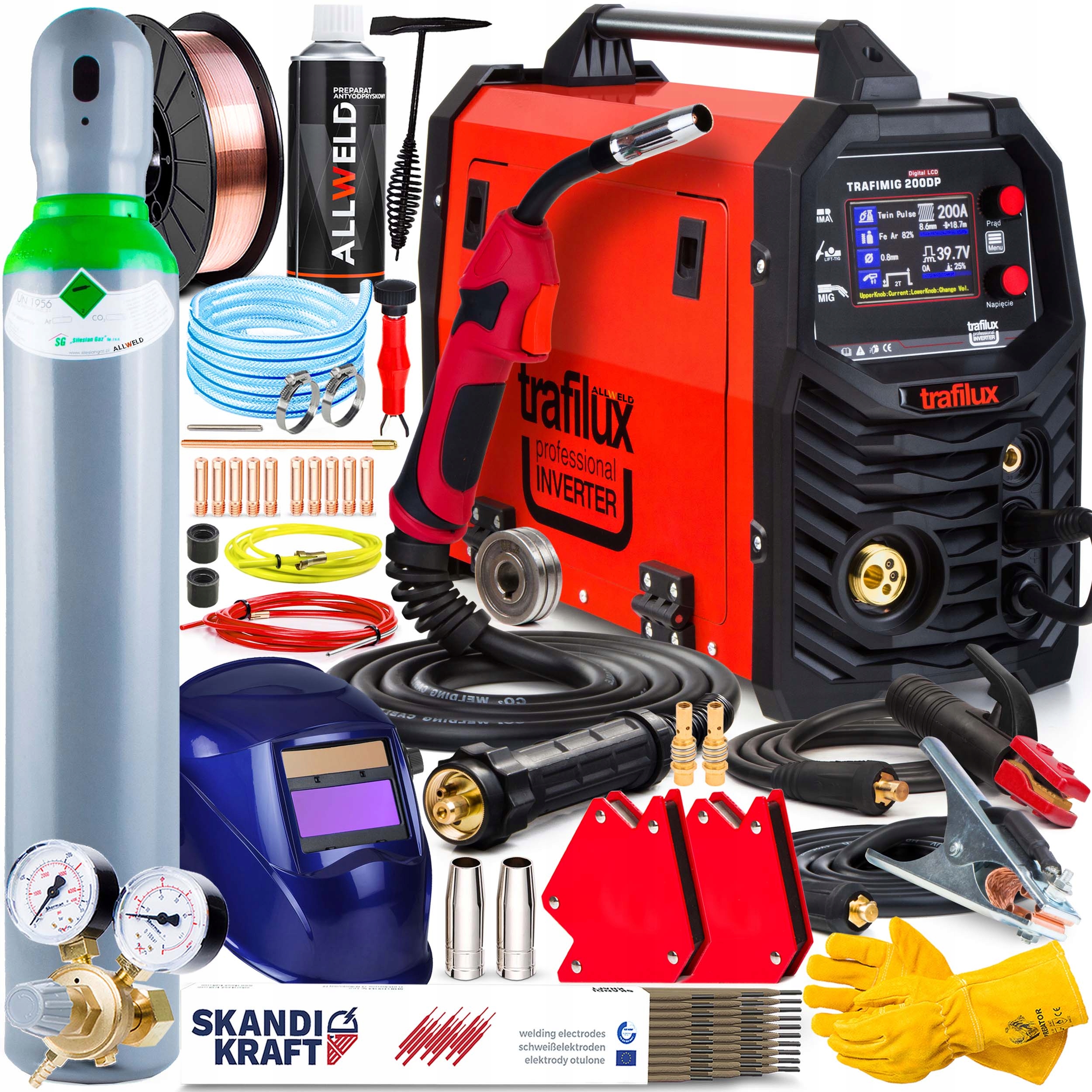 SPAWARKA INWERTOROWA INWERTER TRAFILUX MIG 200 DUAL PULS MMA TIG SYN 200A
