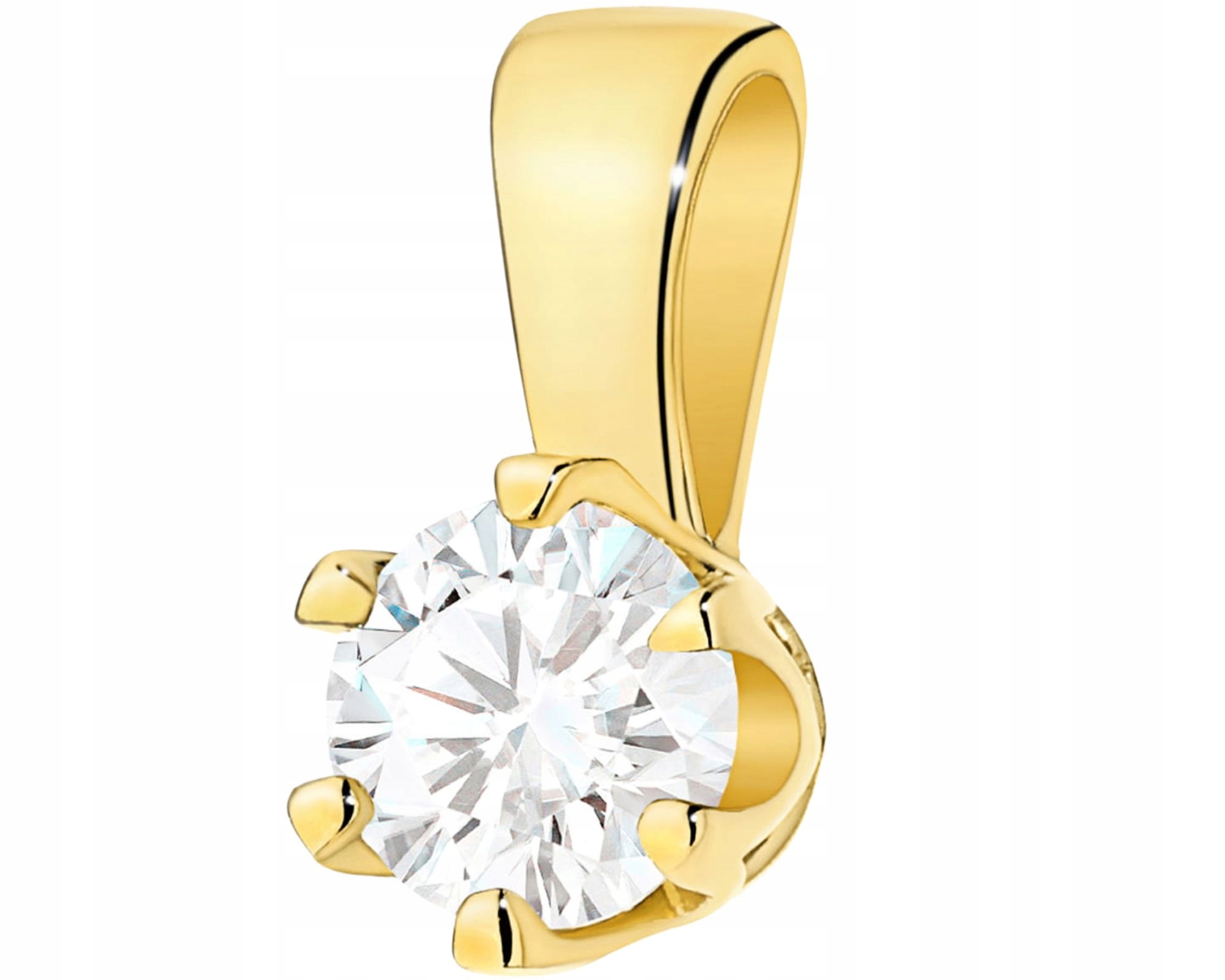 Zlatý Klasický Přívěsek Přívěsek S Briliantem 0,30 Ct 585 Dárek