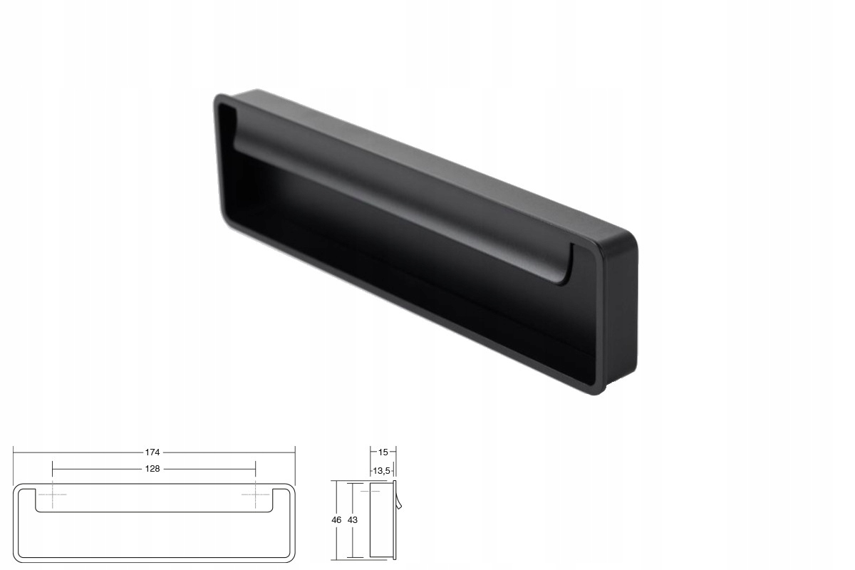 

Uchwyt meblowy Viefe 0542 Fol 128mm czarny mat