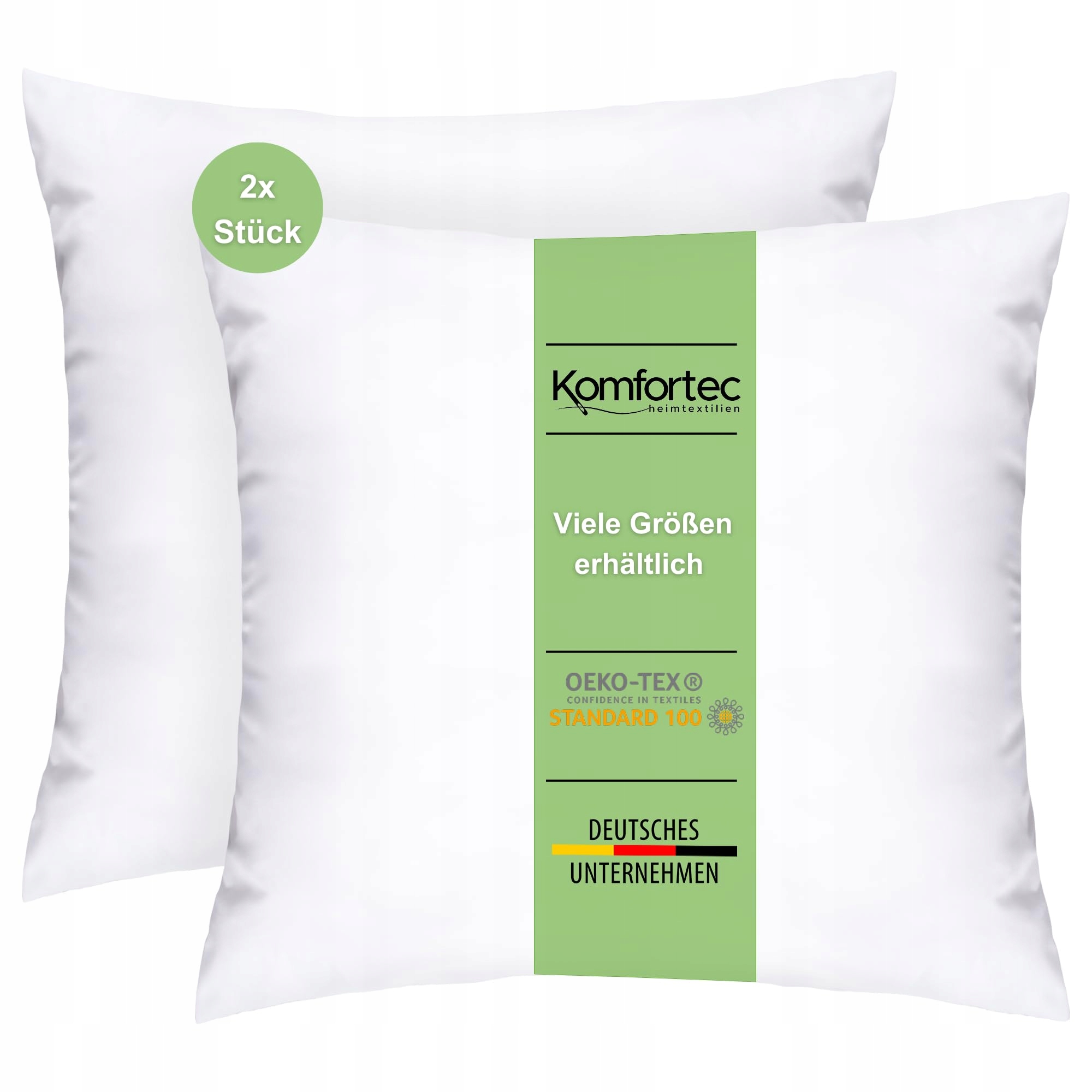Komfortec Poduszka 80 x 80 cm biała 2 szt