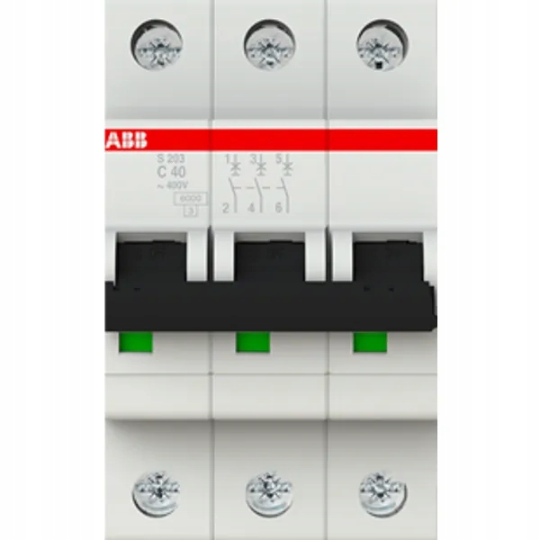 Abb S203-C40 Miniaturní instalační spínač 3P C 40 A