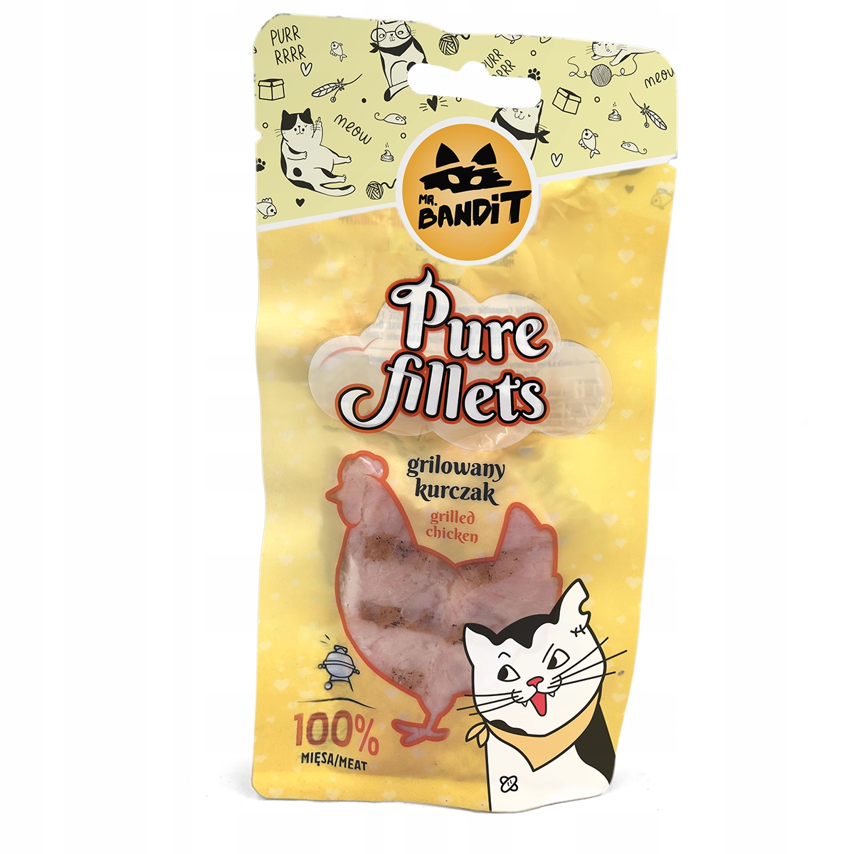 Levně 8X Mr Bandit Cat Pure Fillets grilované kuře 30g
