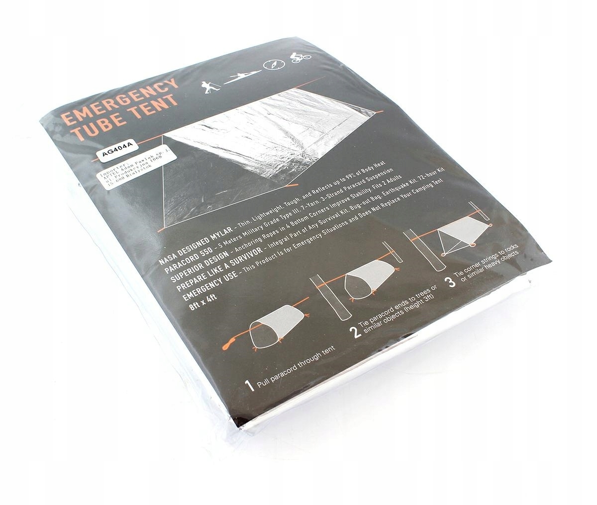 NAMIOT ŚPIWÓR KOC FOLIA NRC TERMICZNY RATUNKOWY Model AG404A