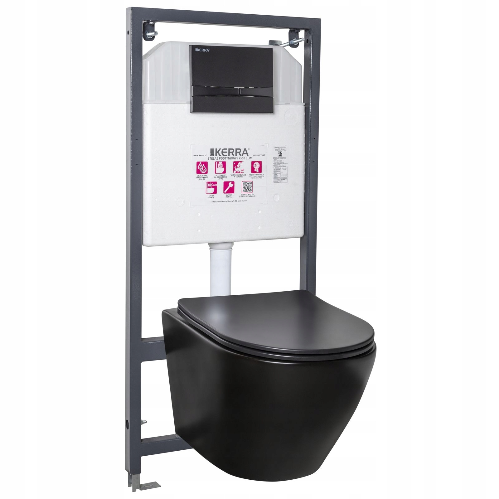 Zestaw podtynkowy Wc Delos BLM/Adriatic Black