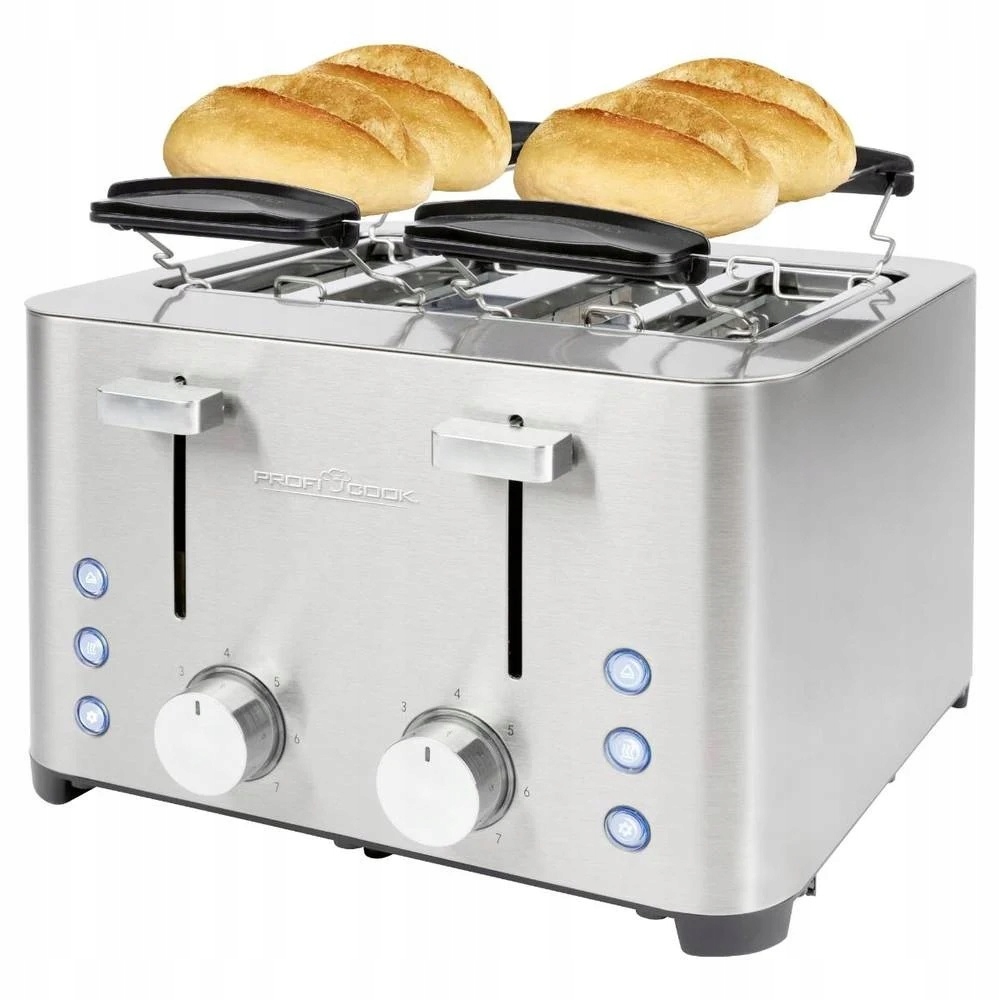Toustovač topinkovač toaster Profi Cook Ta 1252 stříbrný/šedý 1500 W