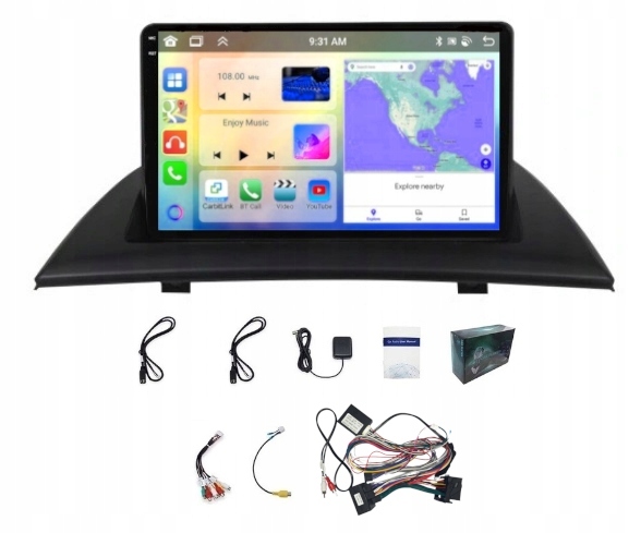 Rádio Navigace Android Bmw X3 2003-2010 Usb Wifi Gps Carplay 4GB 64GB