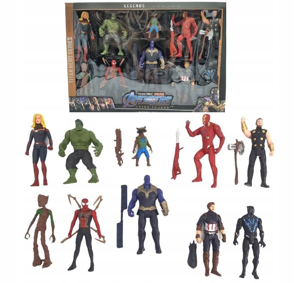 

10 szt Mega Duży Zestaw Figurek Postaci Avengers !