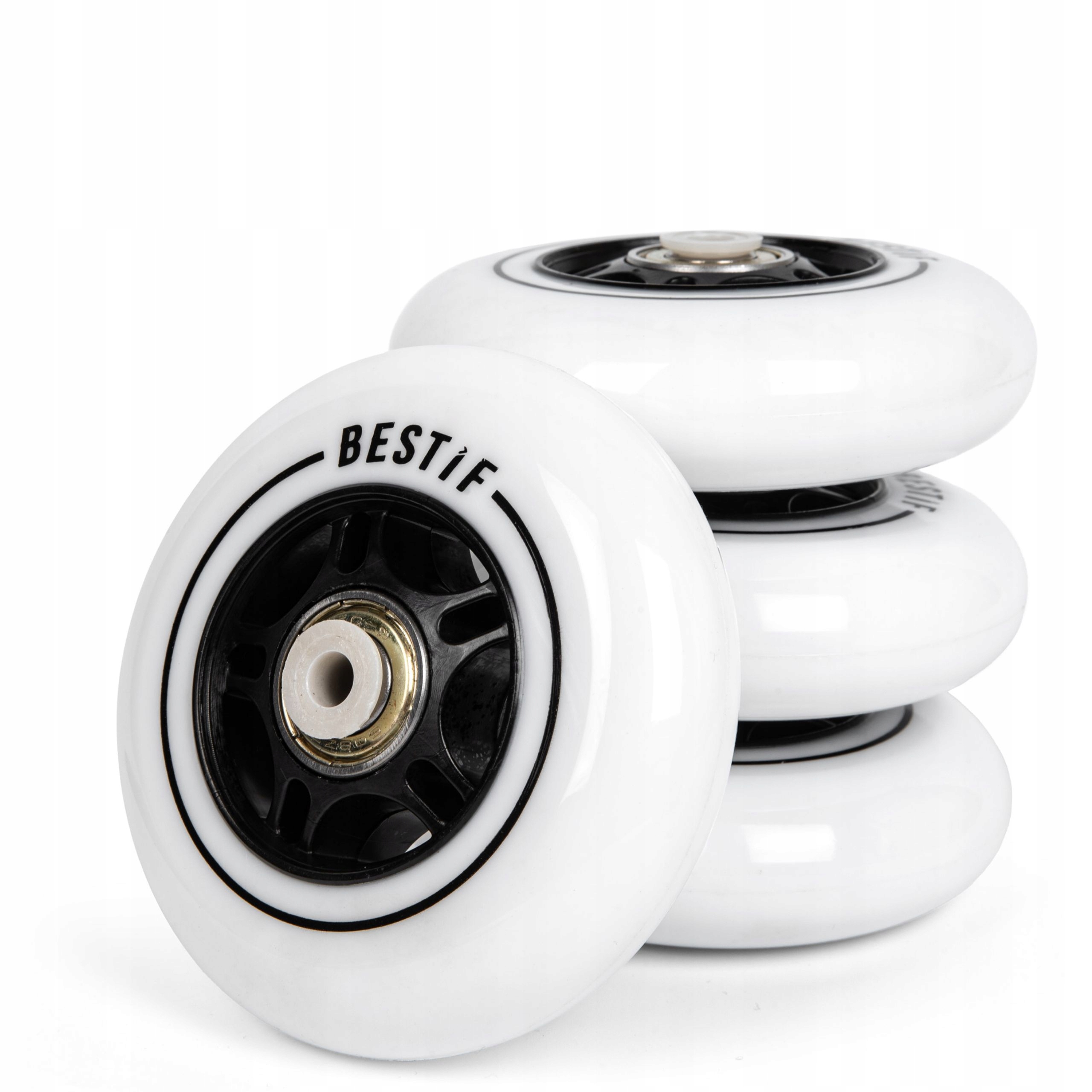 KOLIESKA NA KORČULE 64x24 KAUČUKOVÉ + LOŽISKÁ ABEC-9 SADA BESTIF