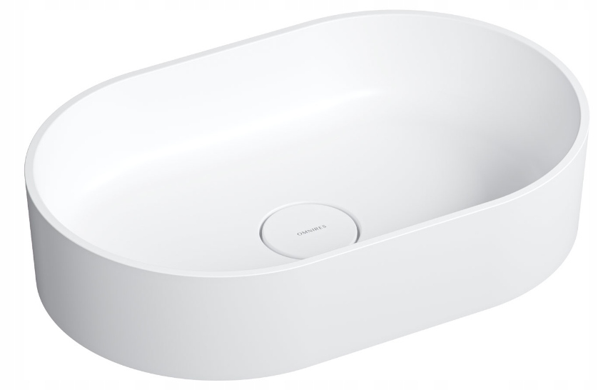 Omnires Ovo M+ umývadlová doska 55 x 36 cm biela matná Ovounbm